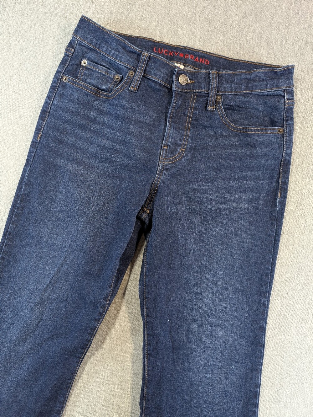 Lucky Brand Flare Jeans Women's 8/29 Whiskering Dark Wash Blue